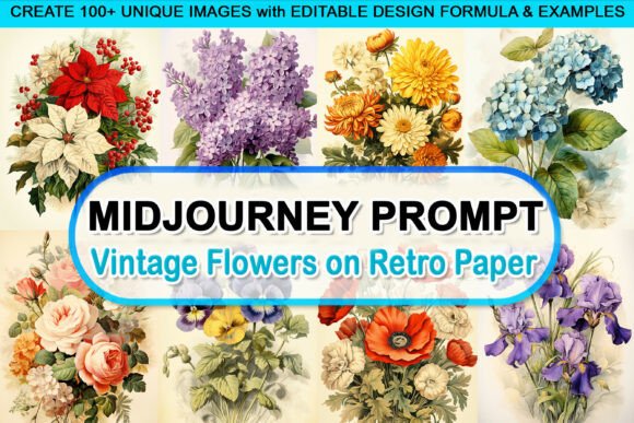 Download Editable Prompt - Vintage Flower Bunch - Premium Resources