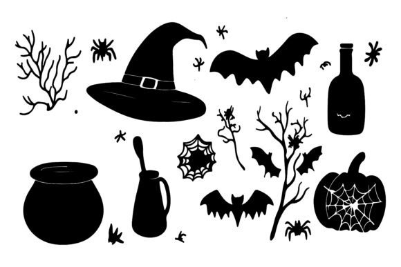 Download Spooky Silhouette Vector Element Set - Premium Bundle