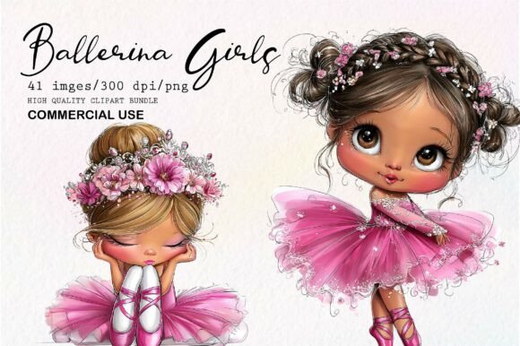 Download Whimsical Ballerina Girls PNG Clipart - Girls Collection