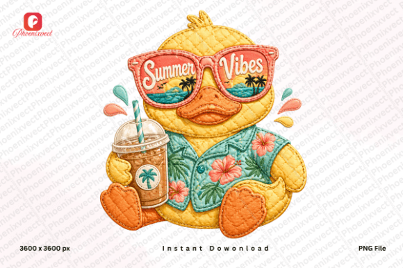 Download Tropical Sunglasses Summer Vibe Duck PNG - Vibe Collection