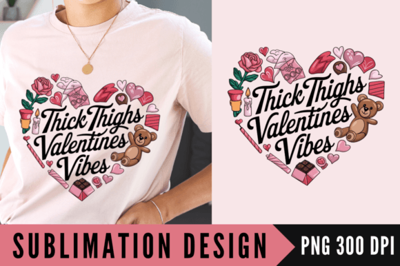 Download Thick Thighs Valentines Vibes PNG Design - Vibe Collection