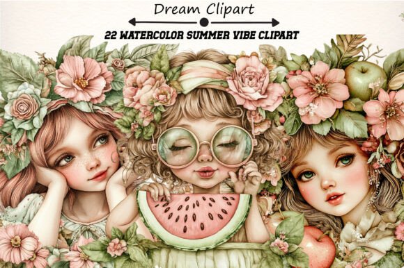 Download Watercolor Summer Vibe Clipart - Vibe Collection